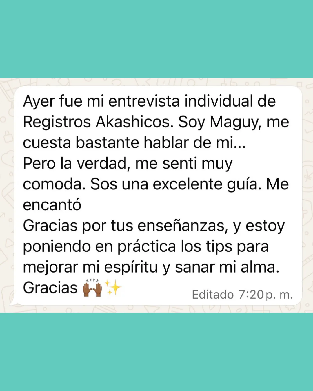 Testimonio Sesión Personalizada